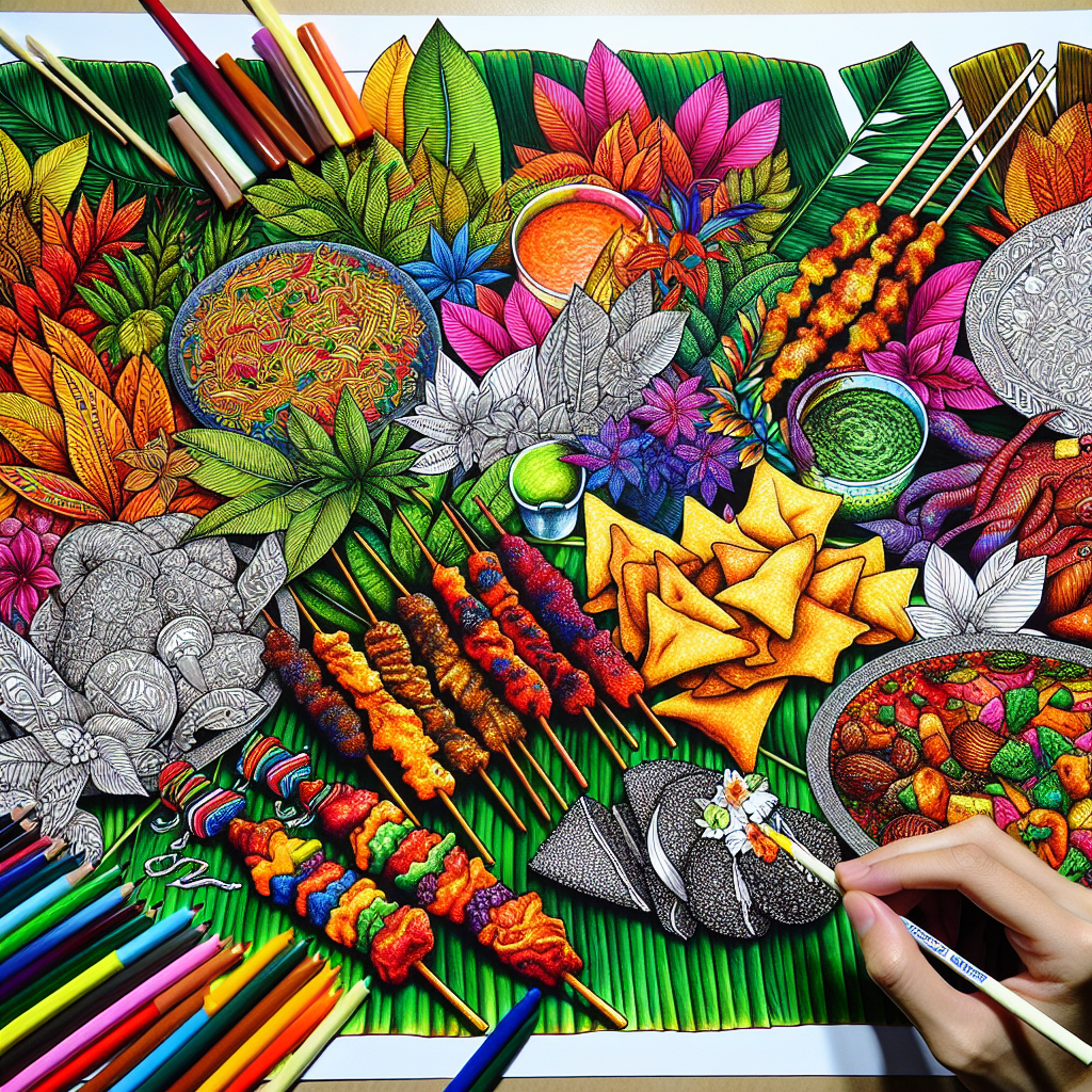 Kreativitas dalam Mewarnai Gambar Makanan Tradisional Indonesia untuk